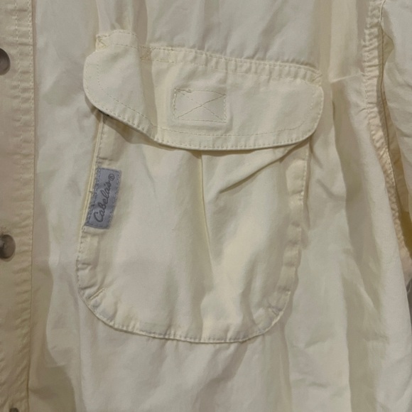 Cabelas Light Yellow Short Sleeve Shirt - Picture 4 of 7